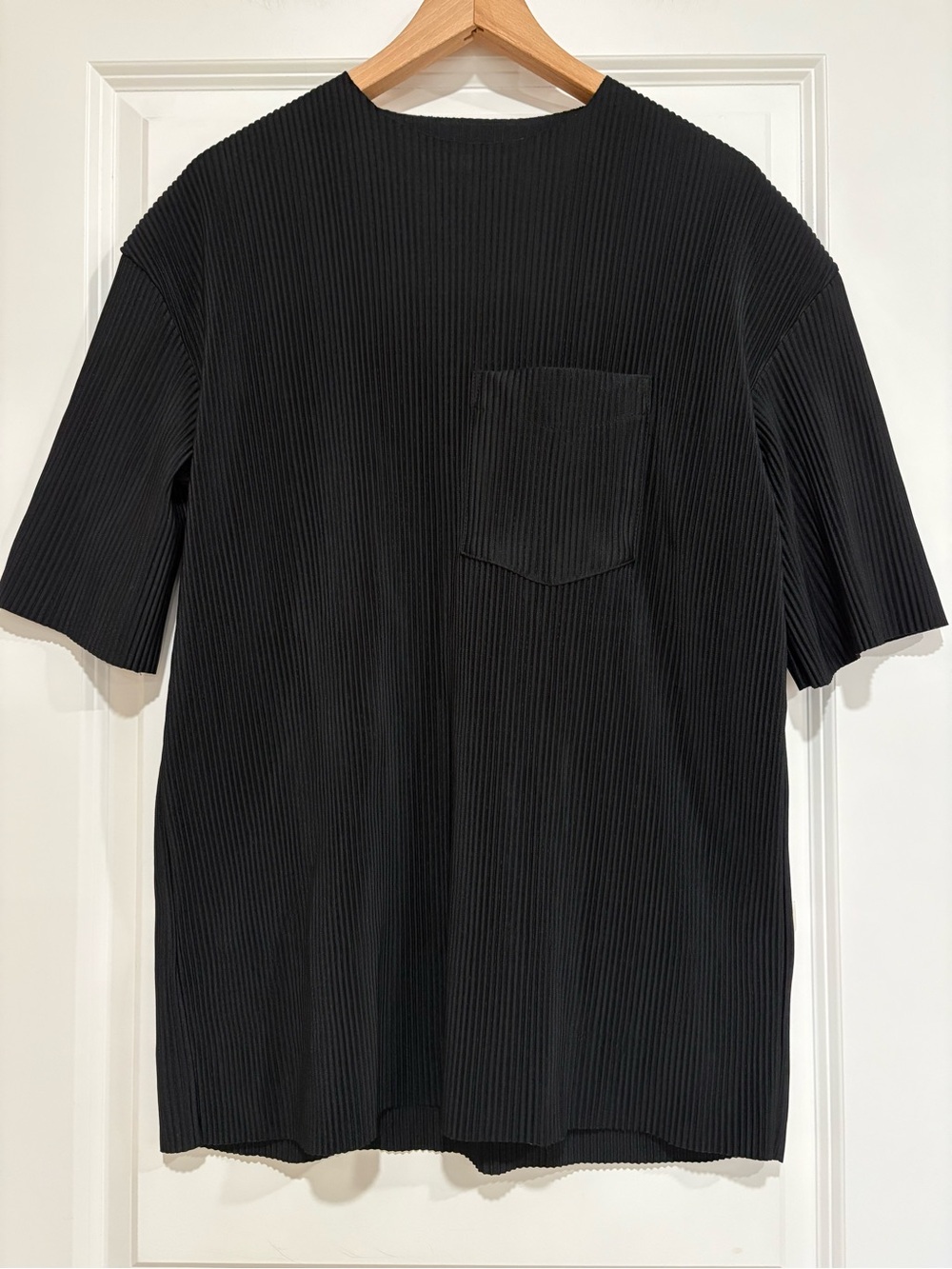 NWT Zara Black Ribbed Pleated Top Chest Pocket Size S - Picture 4 of 9